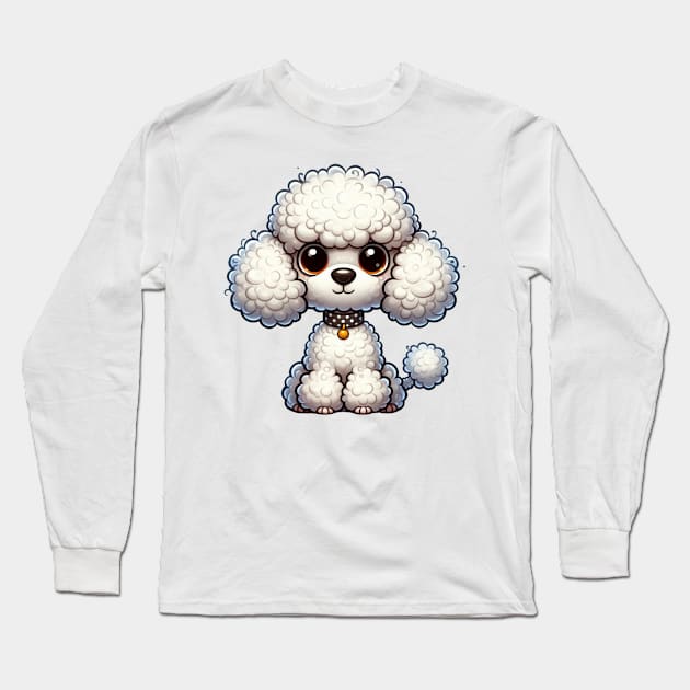 Cute Poodle Long Sleeve T-Shirt by Dmytro